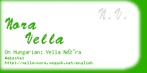 nora vella business card